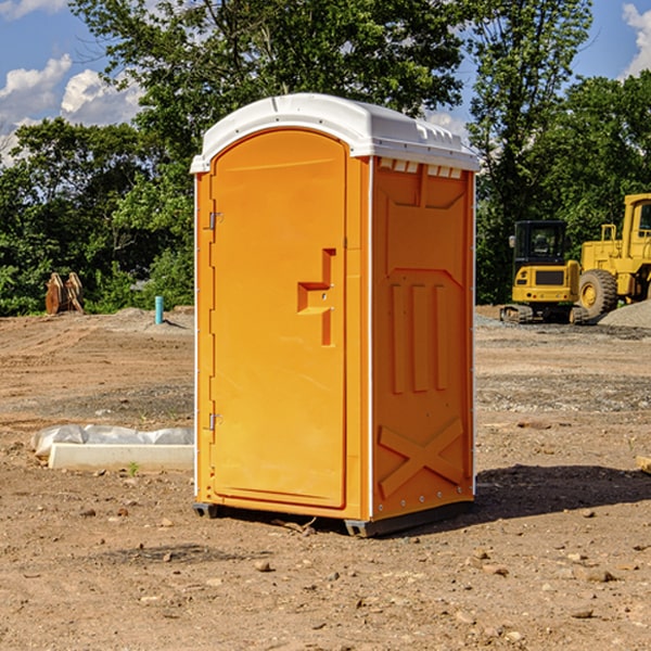 how often are the portable restrooms cleaned and serviced during a rental period in Shelby Montana